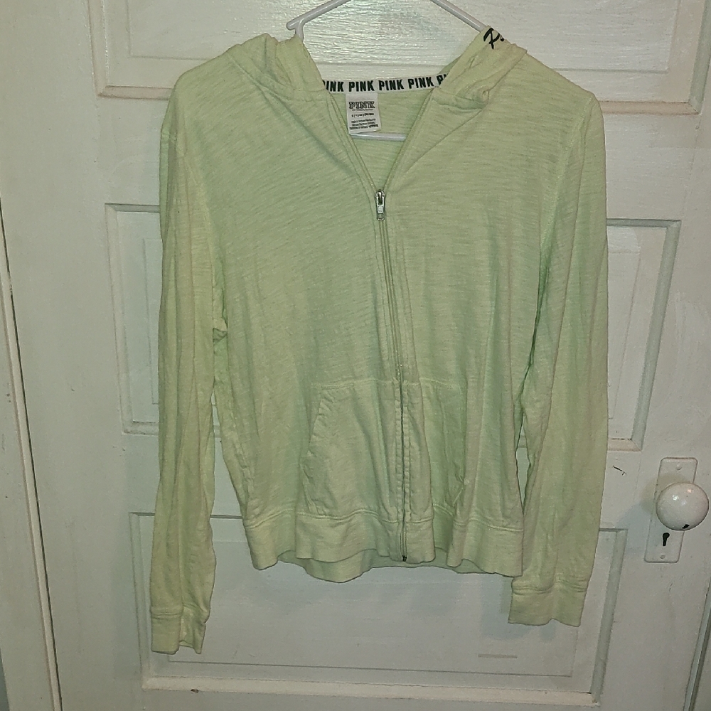 PINK Victoria's Secret Neon Green Hoodie